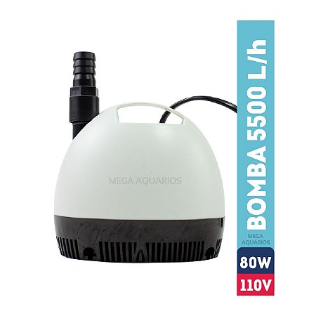 Bomba submersa Minjiang MJ-WP1800D 5500L/h 110V aquário lago sump