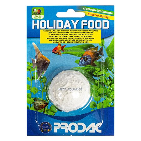 Ração Prodac férias Holiday Food 20g alimentador automática peixes