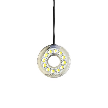 Anel led Luz luzinha branca submersa fonte água enfeite aquario YMAG