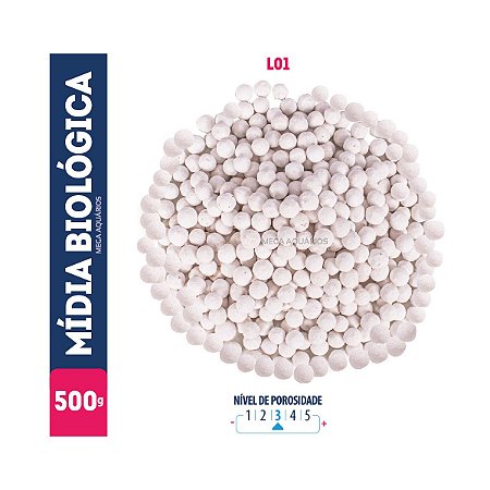 Mídia biológica esferas mini cerâmica porosa filtro aquário 500g L01