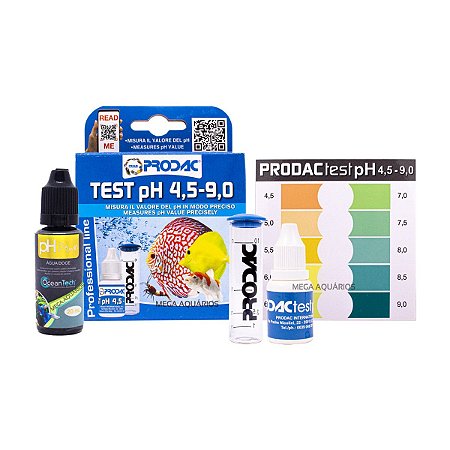 Kit teste Prodac PH + Oceantech PH down 20ml reduzir PH aquario