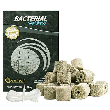 Mídia OceanTech cerâmica Nano Rings Bacterial 1kg