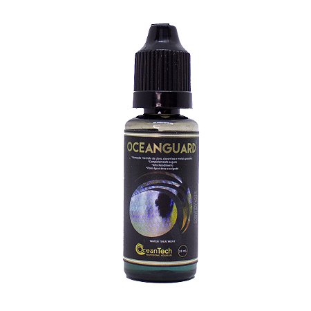 OceanTech OceanGuard elimina metais pesados cloro aquário 20ml
