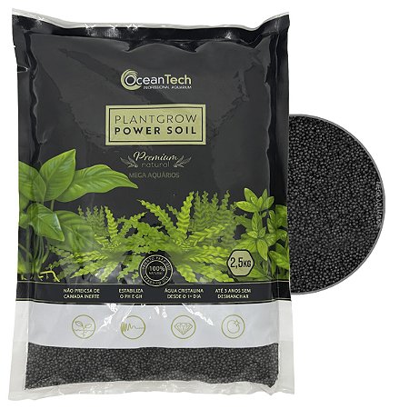 Substrato OceanTech Plantgrow Power Soil fértil aquário plantado 2,5kg