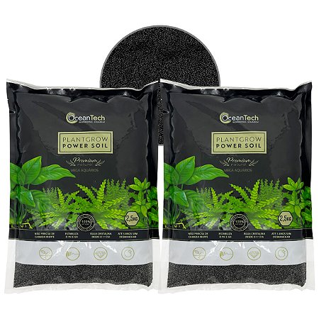 Substrato OceanTech Plantgrow Power Soil fértil aquário plantado 2,5kg kit 2