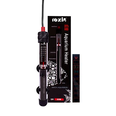 Termostato aquecedor automático Roxin Q5 50W aquário até 75L