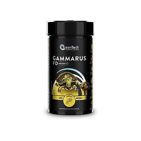 Ração suplemento OceanTech Gammarus FD 11g tartarugas peixes jumbo