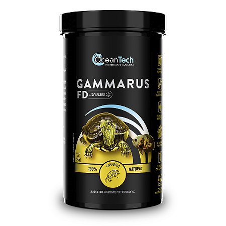 Ração suplemento OceanTech Gammarus FD 56g tartarugas peixes jumbo