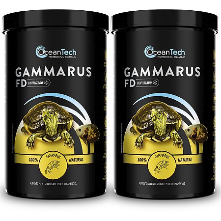 Ração suplemento OceanTech Gammarus FD 112g tartarugas peixes jumbo