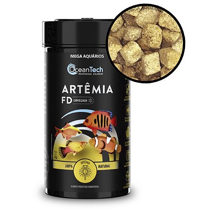 Ração OceanTech Artêmia FD Liofilizada 8g suplemento natural peixes