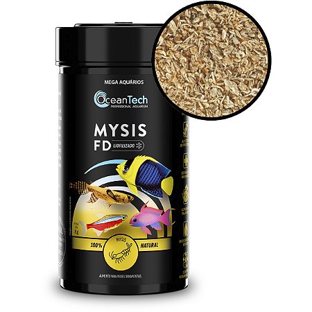 Ração suplemento peixes OceanTech Mysis 12g petisco natural desidratado
