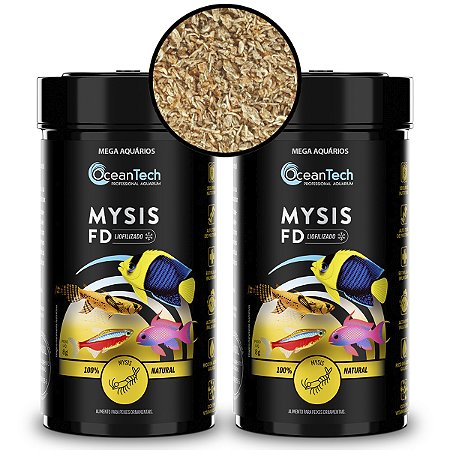 Ração suplemento peixes OceanTech Mysis 24g petisco natural desidratado