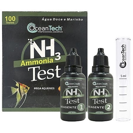 Teste OceanTech nh3 medidor amônia aquário doce marinho