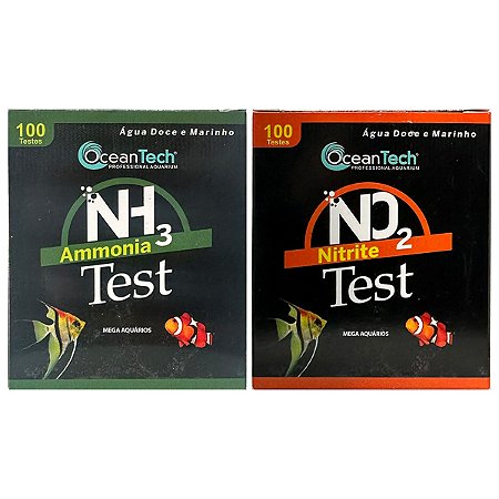 Kit de testes OceanTech nh3 amônia no2 nitrito aquário