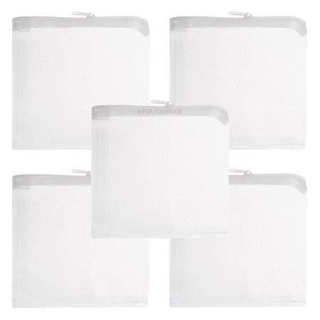 kit 5  Bolsa saco bag p/ mídia materiais filtrantes aquário lago sump aquam x11