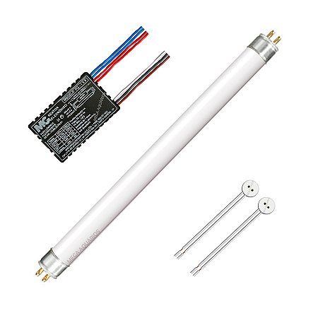 Kit kâmpada branca tubular 6W reator soquete luminária tampa aquário