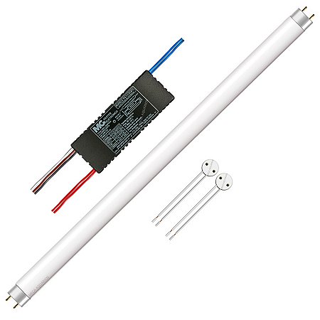 Kit kâmpada branca tubular 30W 90cm reator soquete luminária tampa aquário