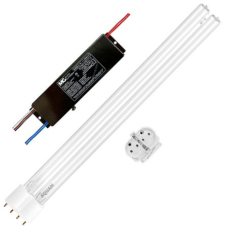 Kit lâmpada UVC PL 55W germicida ultravioleta filtro UV soquete reator