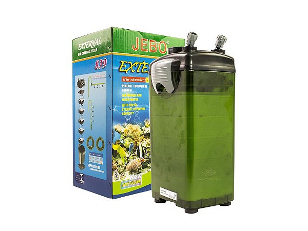 Filtro externo canister Jebo 829 1500 L/h - 35W 110V para aquário e lago