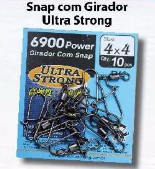 Snap Com Girador 6900 Power Ultrastrong Nº8  13 Pç 10kg Isca