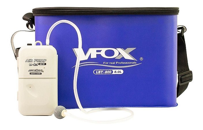 Kit Porta Isca Viva V-fox T-blade Lbt 800 7L + Compressor Ar