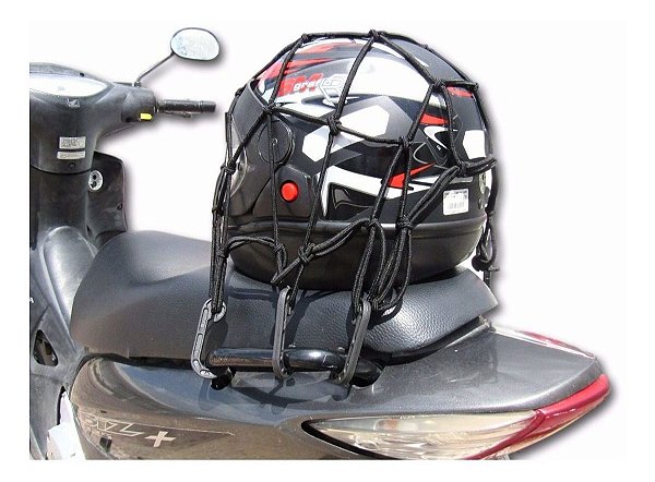 10 Redes Com Extensor P/ Capacete De Moto 35x35 Cm