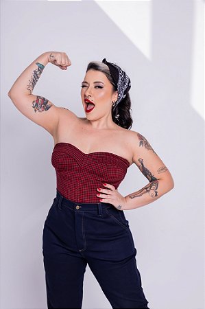 Blusa Dita S/Alça Estampada