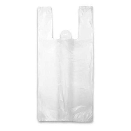 Sacola Plástica De Mercado 30x40cm Branca 1000un Reciclável