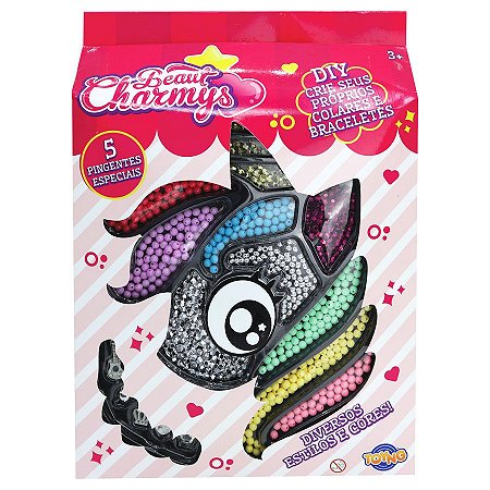 Kit Para Fazer Miçangas e colares unicórnio beaut charmys