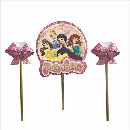 Topo de Bolo Princesas Personalizado