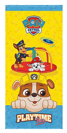 Toalha de Banho  Patrulha Canina Felpuda - Rubble Infantil 1