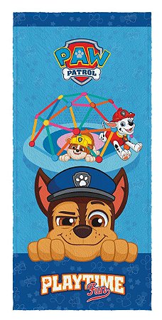 Toalha de Banho Patrulha Canina Felpuda - Chase Infantil 2