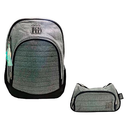 Kit Mochila e Estojo Rebecca Bonbon Preto - Clio 3127 3130