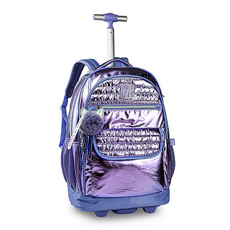 MOCHILA MALA COM RODAS METALIZADA REBECCA BONBON RB3172RX