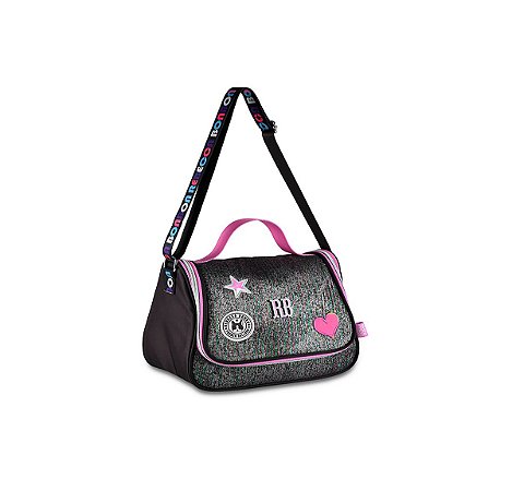 Lancheira térmica Rebecca Bonbon Preto e Rosa RB3124PTRS