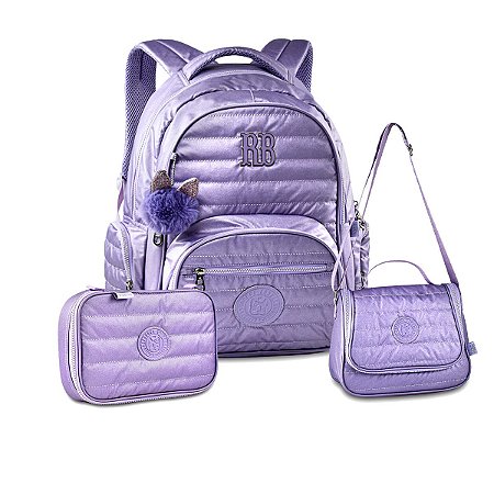 Kit Mochila Rebecca bonbon + Lancheira + Estojo RB3218VL