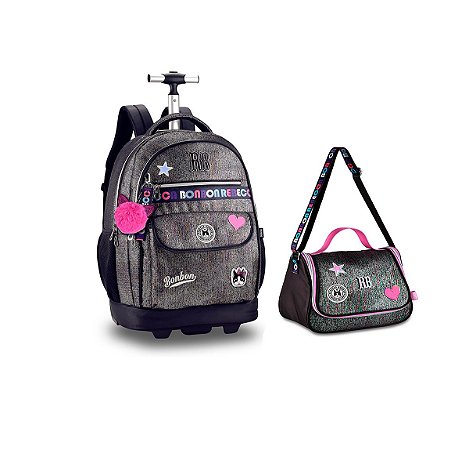 Kit Mochila Rebecca bonbon RB3119PTRS+Lancheira RB3124PTRS