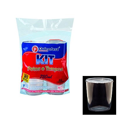 Conjunto Kit de Potes 100 un de 750ml