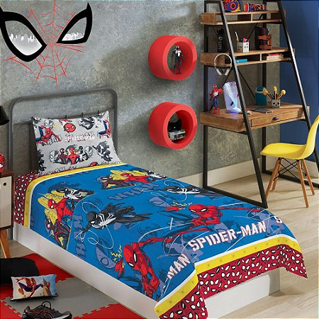 Jogo de Cama Infantil Menina Estampado Balão 3 Peças Tecido Microfibra