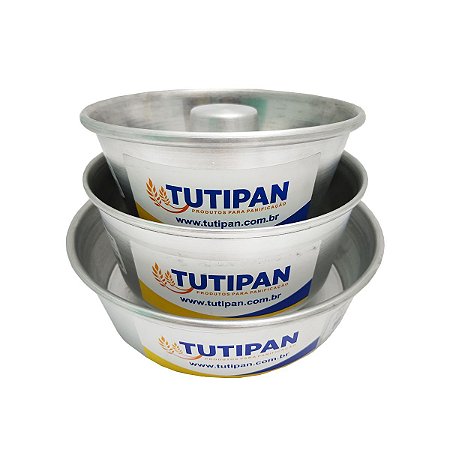Kit 3 Formas Mini Tutipan - Formas Torta Suíça Alumínio