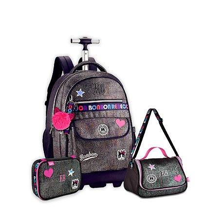Kit Escolar Mochila RB3119 +ESTOJO RB3124 +LANCHEIRA RB3122