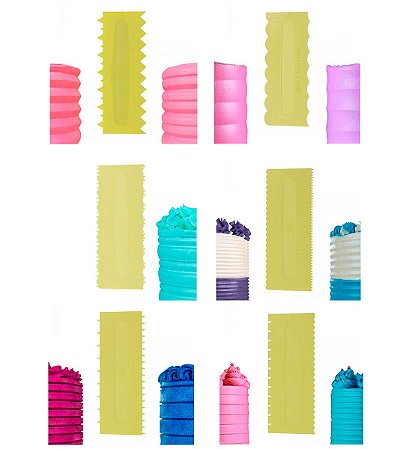 Kit com 6 Modelos Espátulas para Modelar Confeitaria