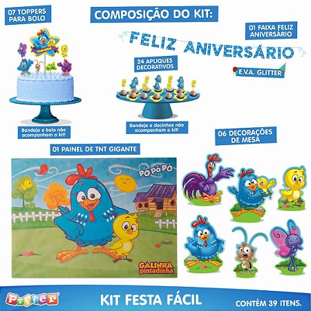 Kit Ovo Surpresa com 18 Unidades - Galinha Pintadinha - MP Brinquedos