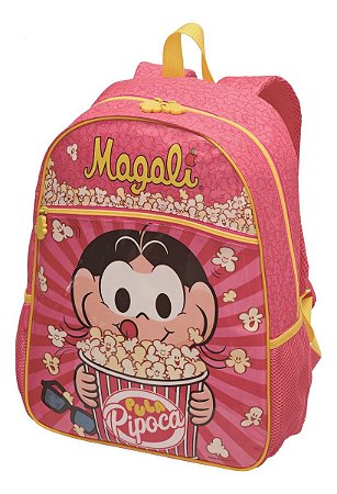 Mochila Rosa Magali Pipoca Escolar Original - Pacific