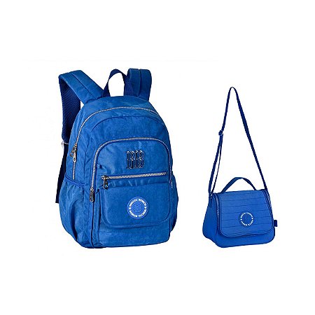 Mochila RB2042 + Lancheira RB2045 - Rebecca Bonbon - Azul