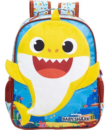 Mochila De Costas Baby Shark Plush Infantil - Xeryus