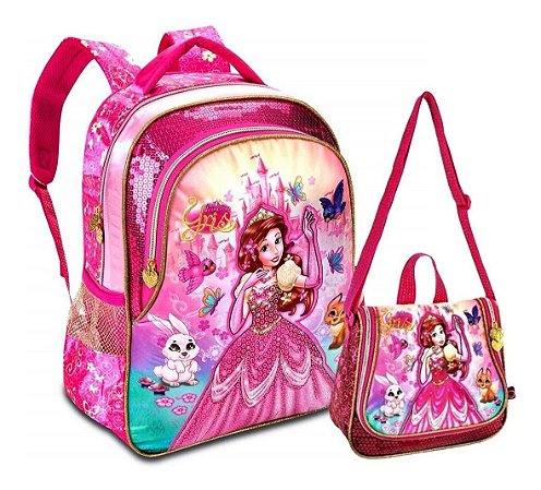 Kit Mochila Costas E Lancheira Princesa Yris Infantil 7024