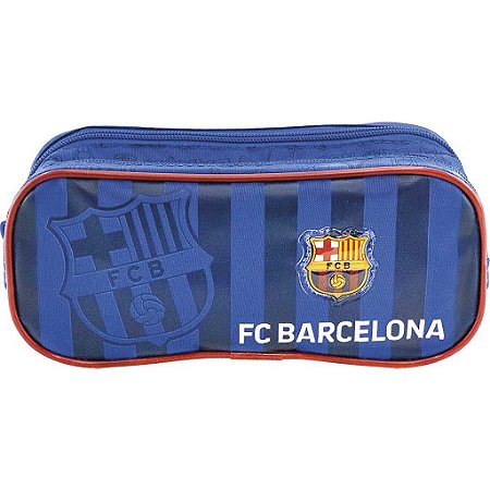 Estojo Duplo Xeryus Barcelona Classic Infantil cor Azul