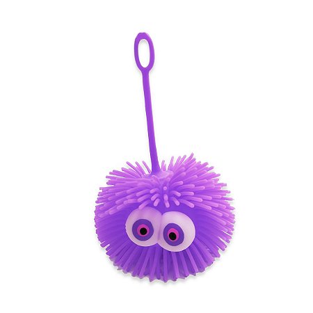 Bola Maluca ioiô led Cor Neon ROXO anti stress De apertar