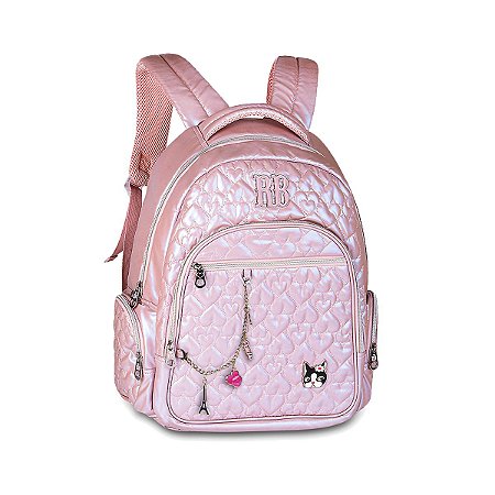 Mochila Costas Escolar Infantil Rebecca bonbon Cor Rosa